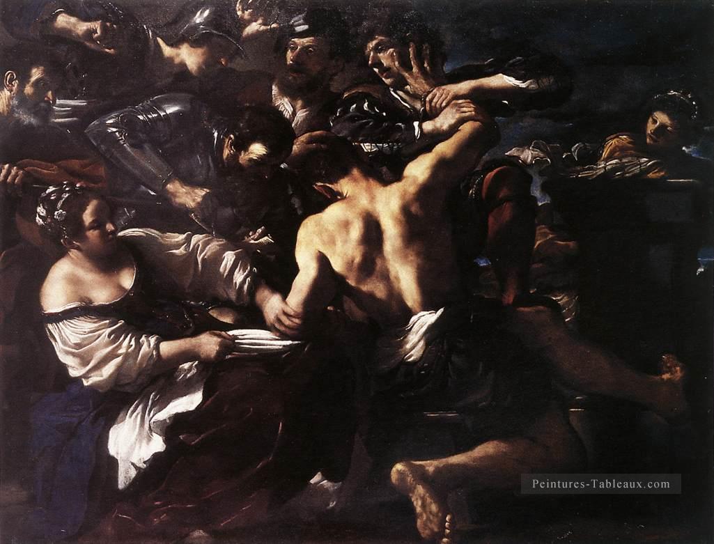 Samson capturé par les Philistins Baroque Guercino Peintures à l'huile